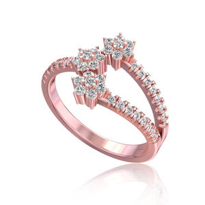 Anillo de Diamantes Nakshatra Personalizado al por Mayor, Oro Rosa de 14K, Certificado IGI, para Aniversario de Bodas y Fiestas para Mujer - Product Image 1