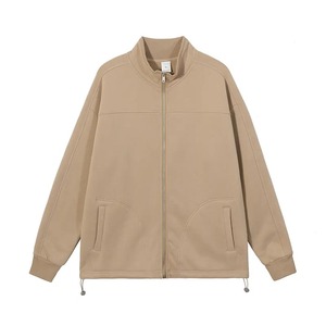 Sweat à capuche élastique à ourlet ample pour l'hiver en tissu épais impression personnalisée surpiqûres supplémentaires veste à capuche - Product Image 5