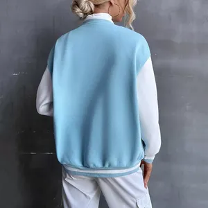 Blouson universitaire de baseball personnalisé pour hommes blouson brodé à la mode avec lettres universitaires rempli de coton - Product Image 2