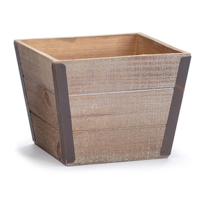 Florero de maceta de madera de alta calidad y macetas y jardineras redondas de jardín con forma cuadrada producto de Venta caliente - Product Image 1