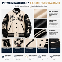 Fabricant de vestes universitaires personnalisées OEM ODM, manches en cuir de qualité supérieure, broderie chenille, veste de style Letterman, marque à étiquette privée