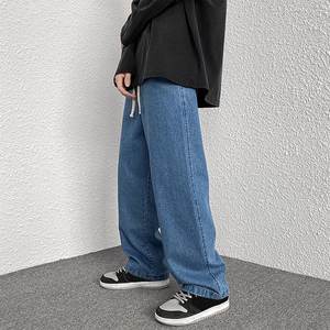 กางเกงยีนส์ผู้ชายทรงตรง ขาบาน ผ้าเดนิมน้ำหนักเบา มีกระเป๋าแบบฝาปิด ไซส์ใหญ่พิเศษ 8XL 7XL 6XL สำหรับฤดูร้อน - Product Image 5
