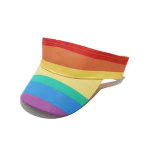 <b>Sun</b> Protection Printed Rainbow <b>Sun</b> <b>Visor</b> Hat Unisex 100% Polyester Y2K Style For Cycling & Fishing Outdoor <b>Visor</b> Hat - Product Image 1