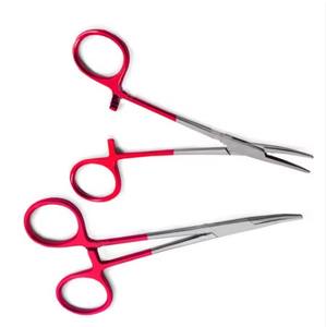 Outils chirurgicaux de haute qualité, originaux, en acier inoxydable, poignée rouge, qualité supérieure, très vendus, faciles à utiliser, droits et courbes - Product Image 1