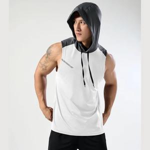 Best Quality Men Sport Hooded <b>Vest</b> <b>Running</b> Training Quick Drying Tank Tops Hoodies Workout Reflective Stripe Sleeveless <b>Vest</b> - Product Image 5