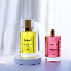 Emballage de parfum, bouteille de parfum en verre vide filetée en forme de cylindre à bouchon carré de 50ml - Product Image 4