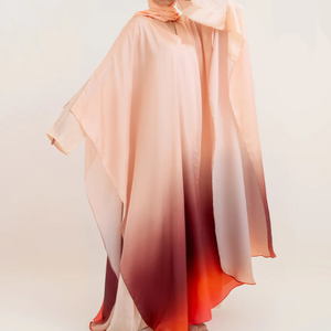 Nuevo Vestido de Gala Islámico Modesto de Lujo Color Rosa Meroon para Ramadán 2024 en Dubái, Abaya con Cuentas para Mujer, Caftán con Capucha para Eid - Product Image 2
