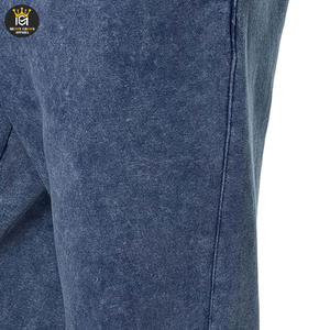 Manufacturer Made Custom Logo Acid Wash <b>Jogger</b> Long Drawstring Cotton and <b>Polyester</b> Breathable Acid Washed <b>Jogger</b> - Product Image 6