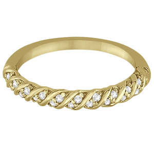 Anillo de Bodas de Oro Amarillo de 14k con Diamantes, Anillo con Diamantes de 0.17ct - Product Image 3