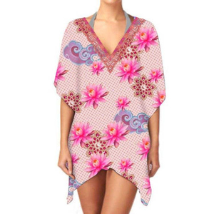 Vestido Corto Tipo Kaftan Cómodo, Tela Suave y Transpirable, Ropa de Verano, Elegante y Perfecto para Mujer - Product Image 2