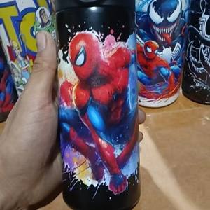Botella de Agua Deportiva de Acero Inoxidable con Aislamiento al Vacío para Niños, Estudiantes y Escolares, Portátil para Campamento y Senderismo, Diseño de <span class=keywords><strong>Spiderman</strong></span> - Product Image 4