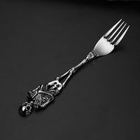 Nouvelle conception en acier inoxydable, vintage, écologique, cuillère à salade, fourchette, baguettes personnalisées, couverts de camping, vaisselle pour la maison
