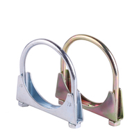 Collier de serrage en U robuste en acier inoxydable galvanisé pour raccordement de tuyau d'échappement, mesure en pouces