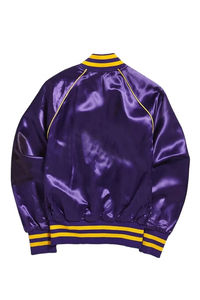 Chaqueta de béisbol Varsity de alta calidad con letras de satén de poliéster 100% Premium, chaqueta de seda Varsity OEM de invierno, chaqueta lisa en blanco - Product Image 5