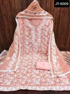 Nouvelle mode vêtements de mariage lourd Georgette broderie robe de travail matériel indien et pakistanais robe Collection à bas prix - Product Image 3