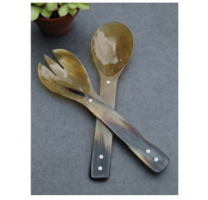 Cuchara de servicio pulida de cuerno de búfalo para restaurante, cuchara de servidor de utensilios de cocina de la India, servidor de ensalada de cuerno de búfalo de calidad de exportación - Product Image 5