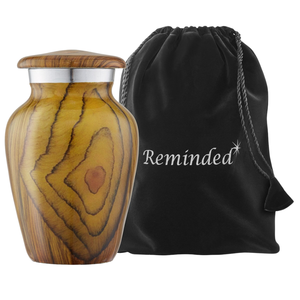 Urna de cremación para adultos grande personalizada de madera con tarro Diseño Art Deco hecho a mano Capacidad de 4-5L para recuerdo de cenizas enterradas - Product Image 1