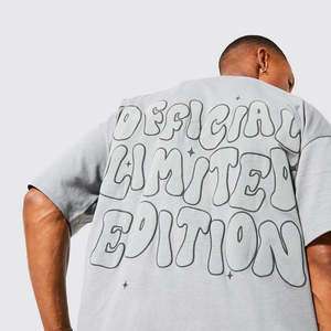 T-shirt oversize pour homme, streetwear, 100% coton, écologique, respirant, mode, vêtement de tous les jours, avec logo sur le devant, prix direct d'usine - Product Image 5