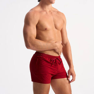 Red Color OEM Service With Own Logo Print Hand Made Latest Style Gym Wear Eco Friendly Soft Touch Fitness Workout Sport <b>Shorts</b> - Product Image 3