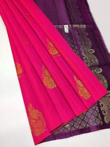 ส่าหรีไหม kanchivaram pethani นุ่มบริสุทธิ์สำหรับสวมใส่งานปาร์ตี้ - Product Image 3