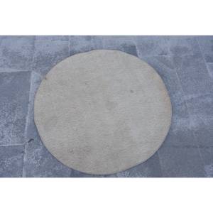 Vintage Turkish Wool <b>Rug</b> Minimalist Beige 3.3 X 3.3ft Classic Large Area Rectangle Patchwork Design for <b>Bedroom</b> Latex Backed - Product Image 2