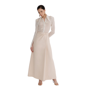 High Quality Women'S <b>Skirts</b> Sets <b>White</b> & Beige <b>Plus</b> <b>Size</b> Womens <b>Skirts</b> Norah Twist <b>Skirt</b> 61%Rayon 39%Cotton Whiteant Brand - Product Image 1