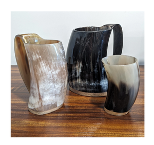 Taza de Cuerno de Búfalo Pulida de 600 ml con Logotipo Personalizado Grabado en la Jarra para Café - Product Image 3