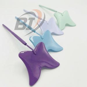 Pinzas de cejas con espejos de pestañas en forma de corazón de mariposa de acero sostenible para extensiones de pestañas - Product Image 1