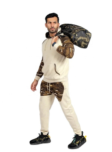 เสื้อฮู้ดแบบสวมหัวของผู้ชายชุดกีฬาพิมพ์ลาย - Product Image 4
