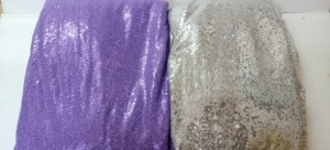 Tissu brodé de paillettes de qualité agréable sur mesure sur tissu de base net disponible en couleurs à des fins de revente. - Product Image 2