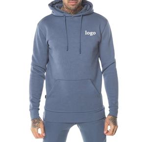 Ensemble de jogging décontracté pour homme avec logo personnalisé, comprenant un sweat à capuche uni et un pantalon, idéal pour l'hiver, avec poches, écologique, antibactérien et épais - Product Image 4