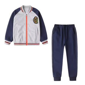 Ropa de invierno para niños con logotipo personalizado, conjunto de pantalones de chándal y Sudadera con capucha de algodón 100% de manga larga, conjuntos de Jogger holgados, chándal para niños - Product Image 3