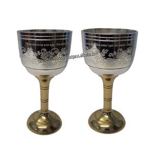 Copa de vino de estilo europeo, copa de champán de aluminio y Metal, copa de vino hecha a mano para Bar de fiesta de boda - Product Image 1