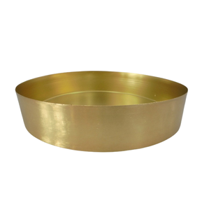 Ensemble de 2 saladiers ronds en métal couleur or pour mariage et décoration de table personnalisés, design unique - Product Image 1