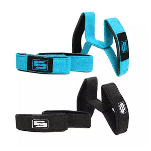 Meilleure vente Heavy Duty 100% coton Figure 8 sangles d'haltérophilie rembourrage en néoprène Logo personnalisé pour le sport Fitness Gym utilisation - Product Image 2