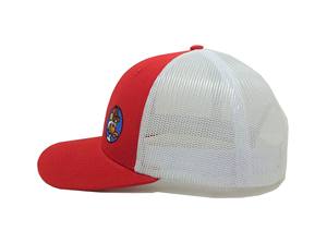Casquette de camionneur en polyester rouge en maille blanche respirante casquette de baseball brodée de dessin animé personnalisé 6 panneaux mode Gorras Vietnam OEM - Product Image 4