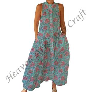 Mono de Fiesta sin Mangas con Espalda Descubierta, Cuello Redondo, Ajustado, Informal, Estampado Floral, para Mujer, Primavera/Verano, Gran Oferta - Product Image 3