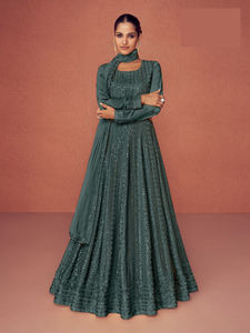 Georgette lourde avec broderie Collection costume pakistanais - Product Image 3