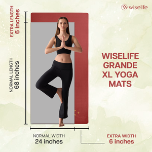 Esterilla de yoga Premium XL en marrón Ideal para yoguis altos y práctica intensa - Product Image 2