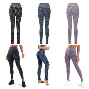Best Selling Ladies High Waist Fitness Yoga Pants Mid Waist <b>Fleece</b> Printed <b>Leggings</b> with Pocket Plus Size Whole Sale Price - Product Image 6
