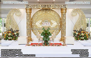 Escenario de recepción de boda de estilo marroquí de Color personalizado elegante decoración de eventos de tamaño personalizado duradero de fibra de vidrio - Product Image 5