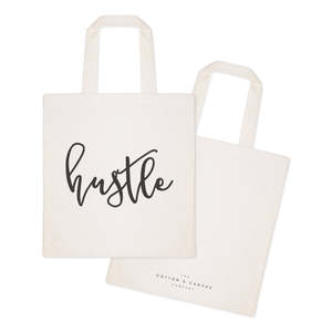 กระเป๋าผ้าแคนวาสแบบรีไซเคิล Hustle Daily Gift ขนาดกลาง เป็นมิตรกับสิ่งแวดล้อม ใช้ซ้ำได้ พิมพ์ลายด้วยความร้อน ตัวอักษรแบบสกรีน ผลิตจาก PP - Product Image 2