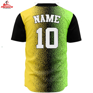 Jersey de béisbol con botón personalizado, transpirable, antibacteriano, de secado rápido, uniformes deportivos Unisex, bordado de puntada, de talla grande, nombre del equipo - Product Image 6