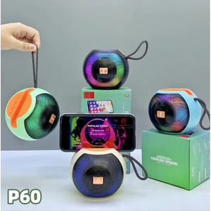 Enceinte sans fil portable P60 avec LED RGB, sortie 8W, alimentée par batterie, pour téléphone portable, ordinateur, utilisation en extérieur - Product Image 2