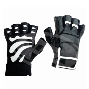 Men's Leather Gym Gloves Breathable Anti-slip Four-finger Sports and Fitness Gloves <b>Weight</b> Lifting Training Gym Sport Gloves - Product Image 1