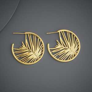 Boucles d'oreilles créoles en alliage de zinc pour soirée, tendance et à la mode - Product Image 1