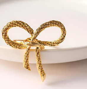 Dernier Rond de Serviette de Décoration de Table Design Arc Doré Moderne pour Restaurant de Fête de Mariage - Product Image 5