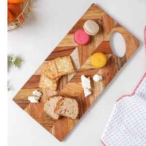 Tabla de Cortar y Bandeja para Servir de Madera, Duradera, Forma Rectangular, 12 mm de Grosor, Apta para Lavavajillas - Product Image 4