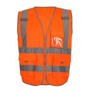 Gilet de sécurité réfléchissant en coton haute visibilité unisexe pour le travail en extérieur, couleur et taille personnalisées - Product Image 1