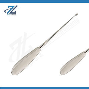 Cureta Ósea Recta de 180 mm de Largo y 2 mm de Ancho, Juego de Instrumentos Quirúrgicos Manuales de Acero Inoxidable, Certificado CE, Fabricante ZOHA SURGICO - Product Image 2